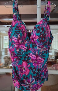 New Lilly Pulitzer Palice Tankini Top + Bottom Orchid You Not Sz 14 16 (01086C) - Picture 1 of 9