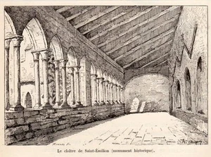 IMAGE1892 ENGRAVING 33 SAINT EMILION CLOITRE - Bild 1 von 1