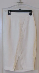 JLO Jennifer Lopez White Textured Pencil Skirt Women s Sz 0 NWT MSRP$58 GORGEOUS - Picture 1 of 2