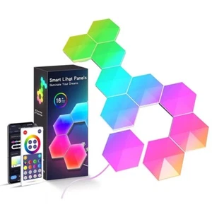Luci a Led esagonali Decorative RGBIC Tuya Smart WiFi funzionano Alexa e Google - Picture 1 of 22