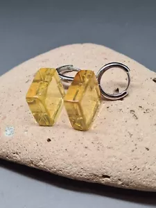 Únicos Hermosos Pendientes de Ámbar Báltico Genuino Citrino Estilo Inglés - Imagen 1 de 7