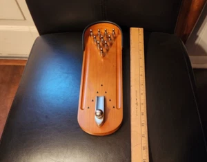 Executive Bowling Game Metal Ball And 10 Metal Pins Hardwood Lane NEW IN BOX - Picture 1 of 6