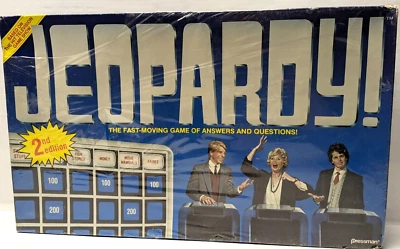 1986 JEOPARDY Board Game 2nd EDITION PRESSMAN STILL SEALED - Image 1 of 4