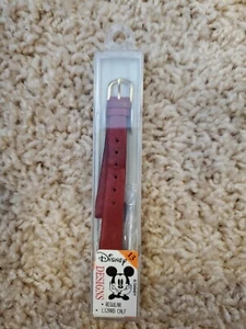 VINTAGE NEW OLD STOCK MICKEY MOUSE RED LIZARD CALF WATCH BAND. See Pics!! RARE!! - Picture 1 of 3