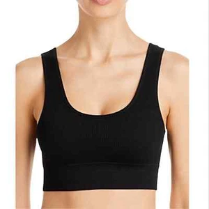 New HONEYDEW Bailey Ribbed Bralette. Black. Size L - Picture 1 of 4