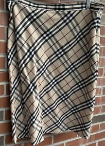 Burberry London Damen Nova Check Karo Rock A-Linie Midi 100 % Wolle Gr. 14 Italien - Bild 1 von 6