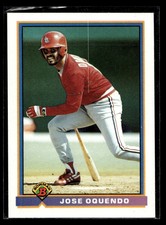 1991 Bowman Jose Oquendo #395 St. Louis Cardinals