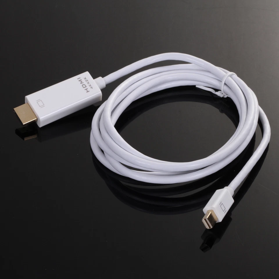 6ft Mini DisplayPort DP Thunderbolt to HDMI Male Converter Adapter Cable 4K*2K - Image 1 of 3