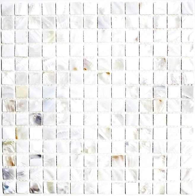 Muschelmosaik Perlmutt Mosaik weiss Küche Fliesenspiegel WB150-SM201|1 Matte - Bild 1 von 1