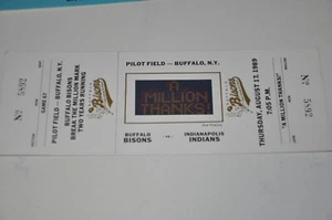 Buffalo Bisons Baseball Pilot Field Gedenkkarte 1989 2 Jahre 1.000.000 - Bild 1 von 1