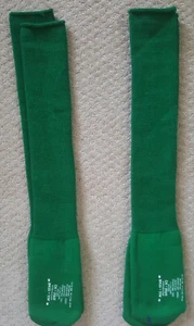 VTG~ALL-STAR Boys Green Soccer Knitwear Socks~LOT of 2~ Knee Length High Cushion - Picture 1 of 4