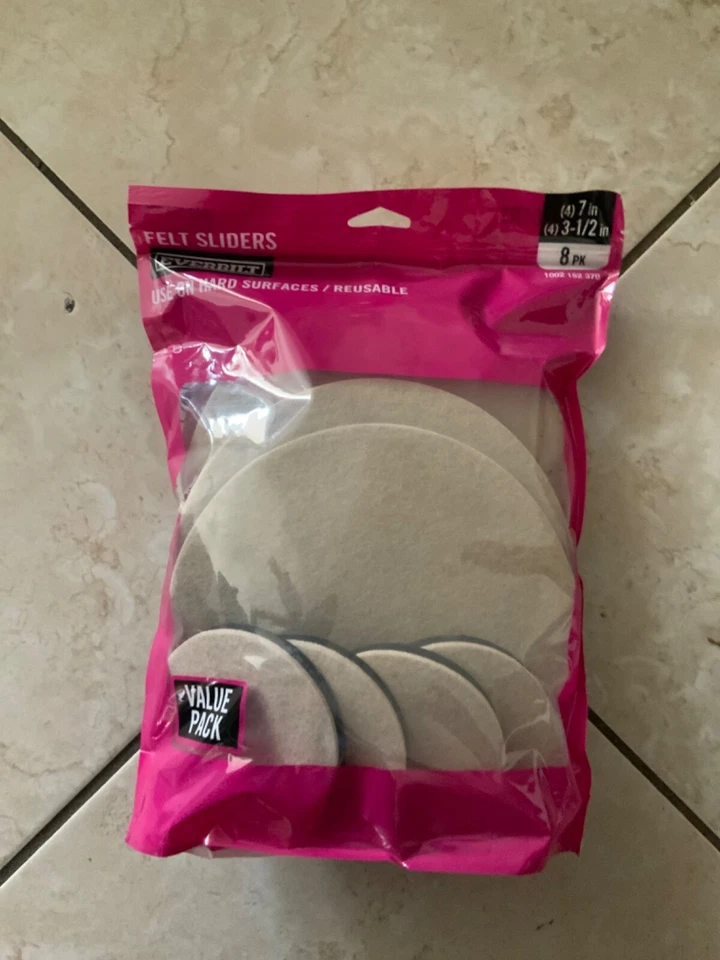 Packof Deslizadores de Fieltro Everbilt 7 pulgadas, 3-1/2 pulgadas Foto 1 de 1