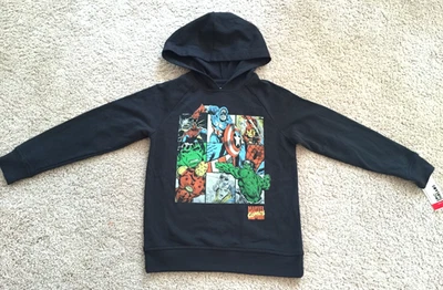NWT Epic Threads Boys Kids Marvel Comics Pullover Hoodie Black Size S - Image 1 of 2