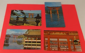 1960s Unposted Japan Postcards Lot of 4 - Miyajima- Otorii Gate, Itsukushima - Picture 1 of 2