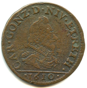Ardennes 2 liards Charles Ier de Gonzague-Nevers 1610 n°7649 - Imagen 1 de 2