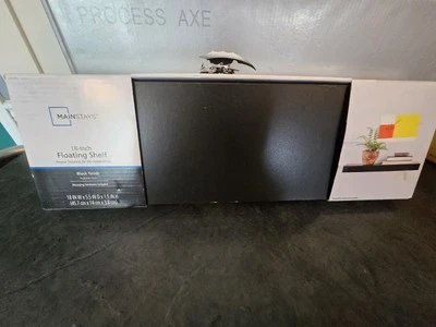 Mainstays 18-inch Floating Shelf Black Finish 18"Wx5.5"Dx1.5"H - Image 1 of 4