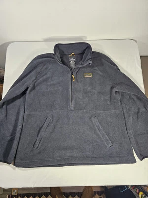 L.L. Chaqueta Pullover Bean Fleece Gris Manga Larga 1/4 Cremallera Para Mujer Talla XL  Foto 1 de 4