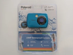 Polaroid 18MP Waterproof Digital Camera Teal Shockproof Dustproof Freezeproof - Picture 1 of 2