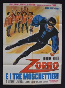 MANIFESTO  2F  ZORRO E I TRE MOSCHETTIERI gordon scott stuart fantasia - Imagen 1 de 1