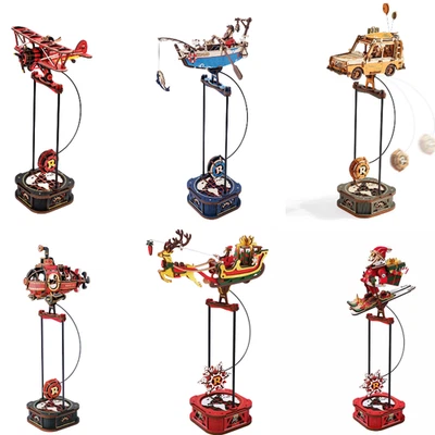 ROKR 6kits Sleigh Gravity Swing Series DIY Pendulum Toy 3D Puzzle Budding Toys - Image 1 of 4