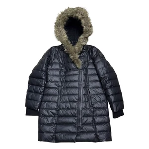 RUDSAK ATELIER NOIR Faux Fur DOWN FILL Luxury Winter Puffer Parka Coat Womens XL - Picture 1 of 10