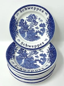 Vintage Enoch Wedgewood Tunstall Schweppes Mini Tip Plate England 4.75” Lot Of 8 - Picture 1 of 10