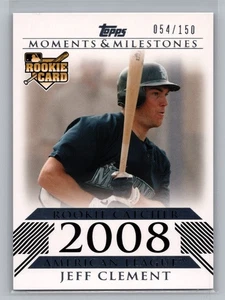 2008 Topps Moments & Milestones Jeff Clement Mariners Rookie /150 #158 9781 - Picture 1 of 2