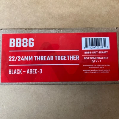 Wheels Manufacturing BB86/92 Bottom Bracket w/ABEC-3 Bearings Threaded - Image 1 of 3