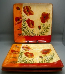 Pier 1 MOHNBLUMEN Speiseteller 3er Set - Bild 1 von 3