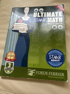 SPANISH Ultimate STAAR Math Workbook 3rd Grade Home School Practice Outdated NEW - Picture 1 of 3