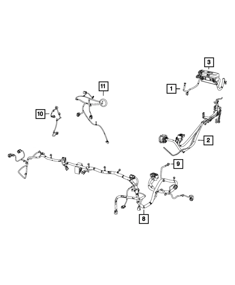 Genuine Mopar Front End Module Wiring 52112133AB - Image 1 of 1