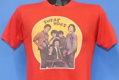 vintage 80s WELCOME BACK KOTTER SWEATHOGS ASCEND IRON ON RED t-shirt SMALL S - Image 1 of 4
