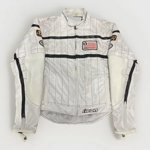 Icon Motorsports Motorcycle Racing Jacket Coat Padded Armor Mens LARGE - Picture 1 of 5