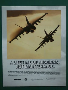 5/2009 PUB BOEING NORTHROP-GRUMMAN GE RAYTHEON F/A-18IN SUPER HORNET INDIA AD - Picture 1 of 1