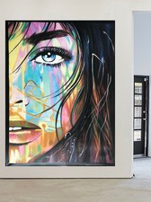 original Painting Street art graffiti modern face painted  not Banksy  abstract