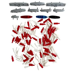 Battleship Game Pieces Vintage Lot Of Over 100 Pcs Ships Markers Collectible E56 - Picture 1 of 3