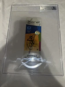 Usain Bolt Signed Official Athens 200 Olympic Ticket Gold 1st Olympics Beckett - Picture 1 of 1