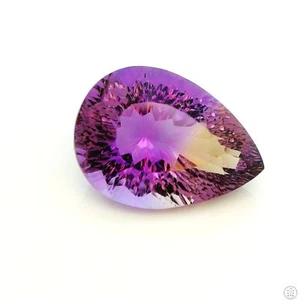 12.07 Carat Natural Ametrine 19 x 13 mm Pear Faceted Gemstone Loose Amethyst Cit - Picture 1 of 8