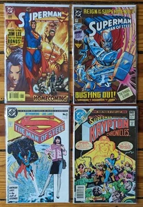 DC Comics Lot Superman Reign of the Supermen Kryton Chronicles Man of Steel 4x - Picture 1 of 19