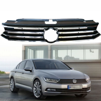 Parachoques delantero parrilla superior con moldura cromada para Volkswagen Passat B8 2015-2018 Foto 1 de 4
