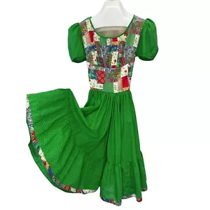 Vestido de Baile Cuadrado Vintage Falda Columpio Damas Talla PEQUEÑO Círculo Completo Rodeo Patio - Imagen 1 de 12