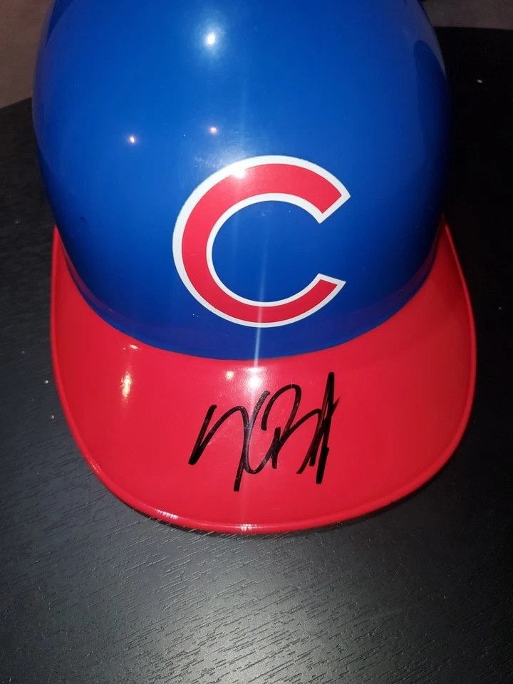 Kris Bryant Chicago Cubs Signed Autographed Baseball Mini Helmet JSA COA - Image 1 of 4
