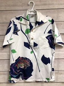 Vintage Spire California Polyester Retro Pointed Collar Short Sleeve Shirt Med - Picture 1 of 10