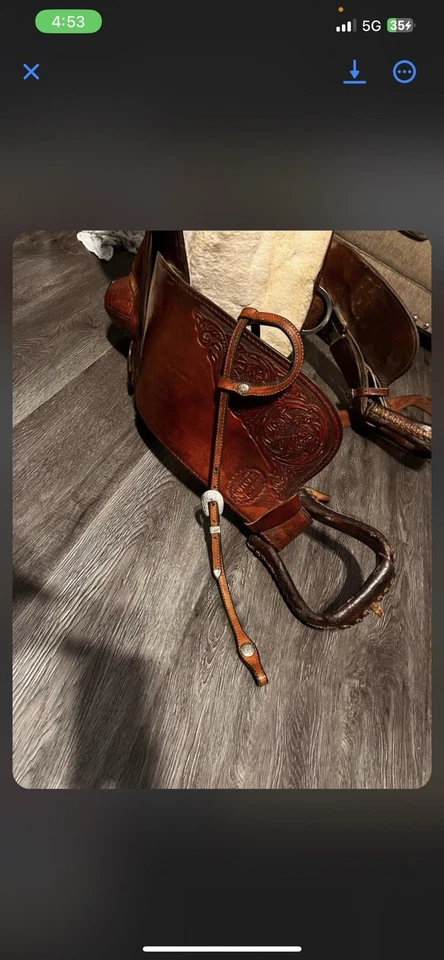 Серебряное королевское западное седло - Изображение 1 из 4