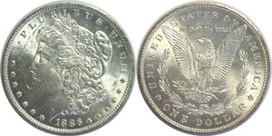 1886 $1 Morgan Silver Dollar Uncirculated - Picture 1 of 3