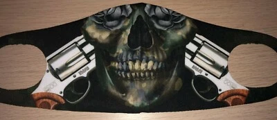 SKELETON SKULL WITH GUNS FACE MASK 💀💀💀 SUPER COOl - Image 1 of 2