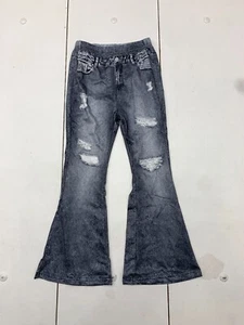 Shein Girls Faux Denim Flared Leg Leggings Size 5 - Picture 1 of 5