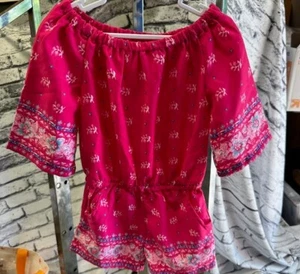 Pagliaccetto rosa floreale Gum Balls BAMBINE taglia 2T 100% poliestere con tasche - Foto 1 di 3