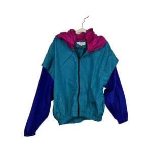 Kristen Blake VTG Hooded Windbreaker Size S (oversized) Colorful  - Picture 1 of 10