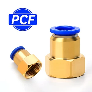 Pneumatic Straight Female Stud to hose tube inline push fit connector air line - Picture 1 of 20